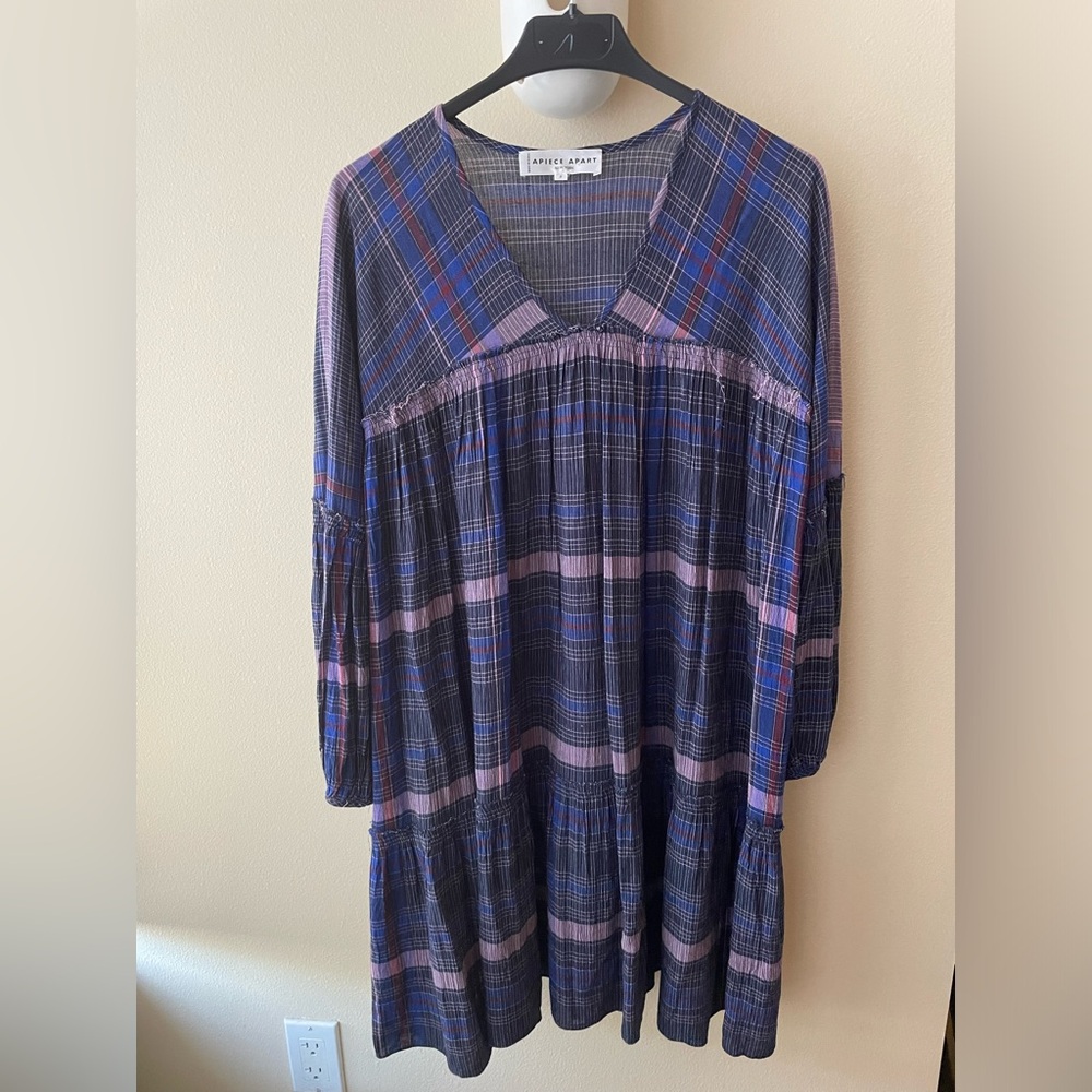 Apiece Apart Idina Wabi Twilight Madras Dress size 2